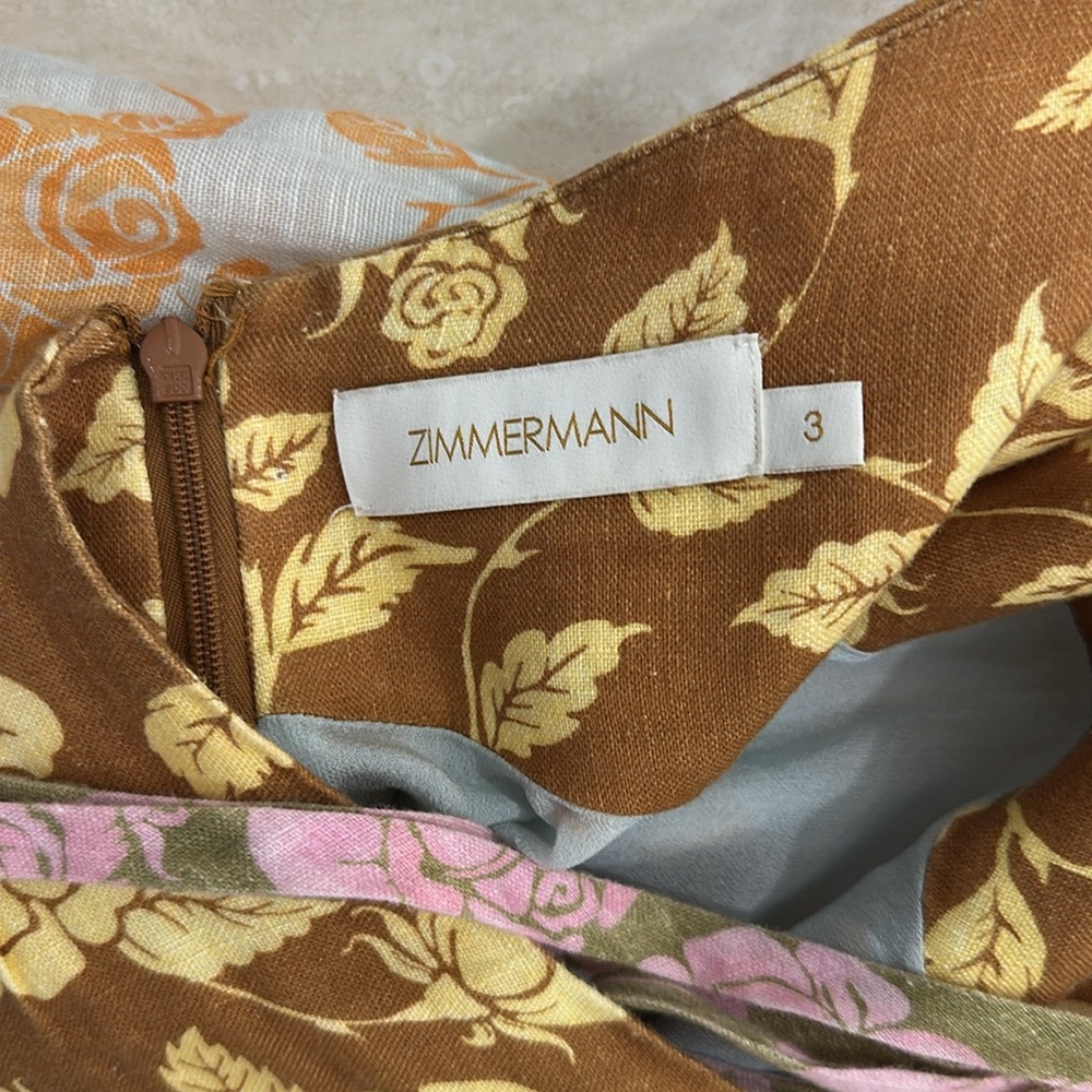 Zimmerman lovestruck multicolor linen Floral Maxi Dress - Picture 11 of 11